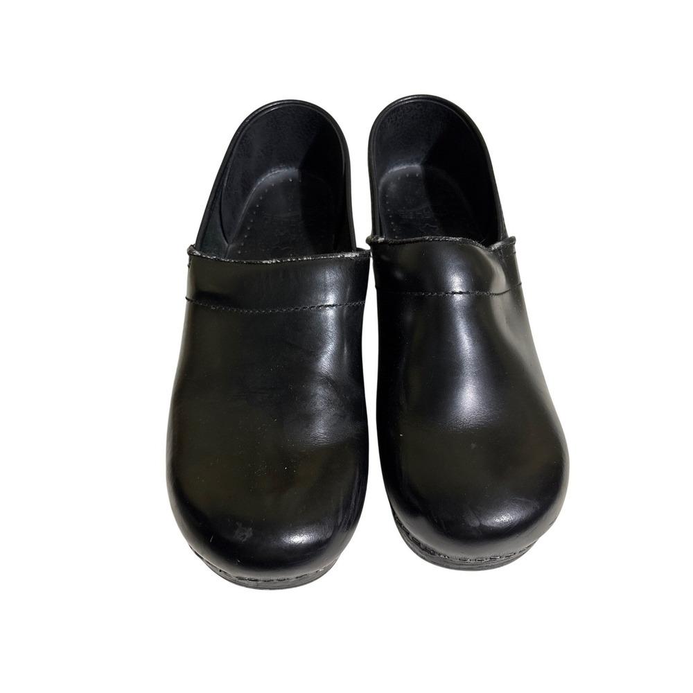 Dansko Black Leather Clogs Comfort Shoes Size 41 EU